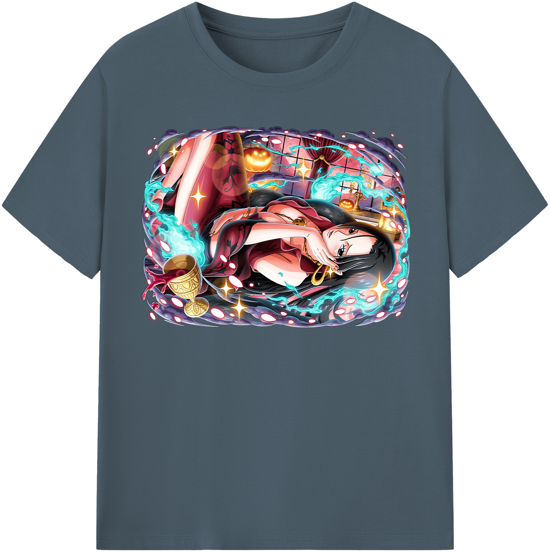 ワンピース ボア・ハンコック ONE PIECE Boa·Hancock 綿100％半袖Tシャツ（フロントプリント）